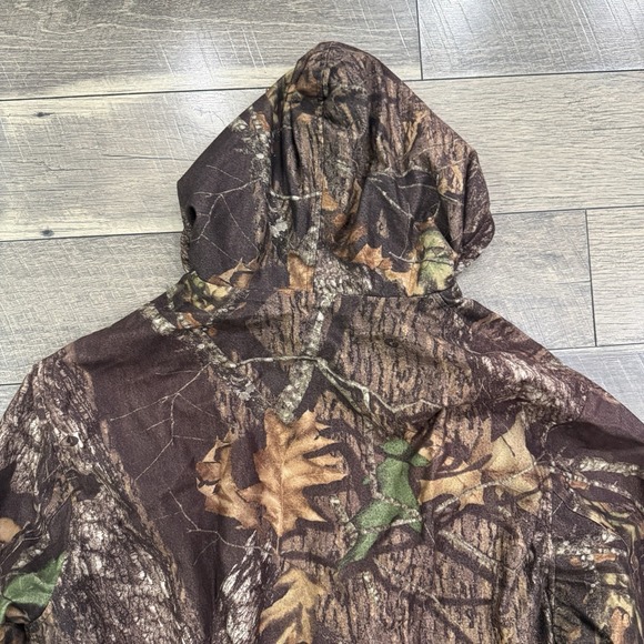 VTG Manchester Realtree Camo Fleece Hoodie Jacket Zip Up Outdoor Hunting Mens XL - Picture 12 of 12